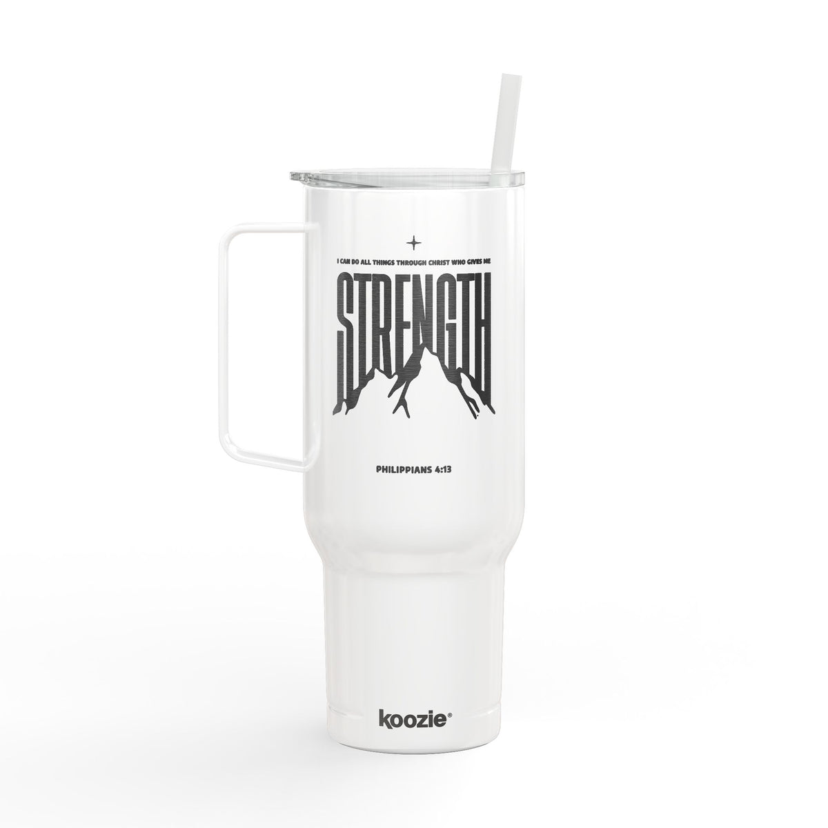 Philippians 4:13 40oz Engraved Insulated Tumbler with Lid