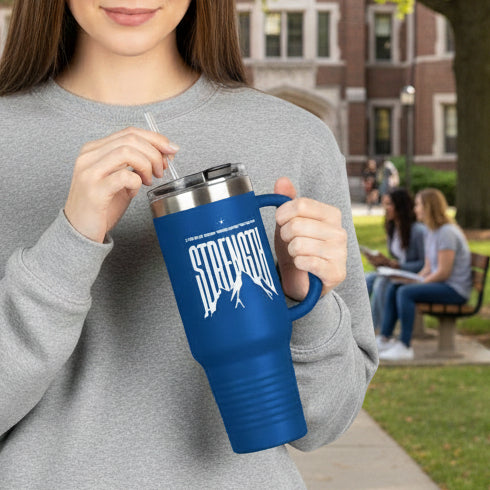 Philippians 4:13 "Strength" 40oz Insulated Travel Mug