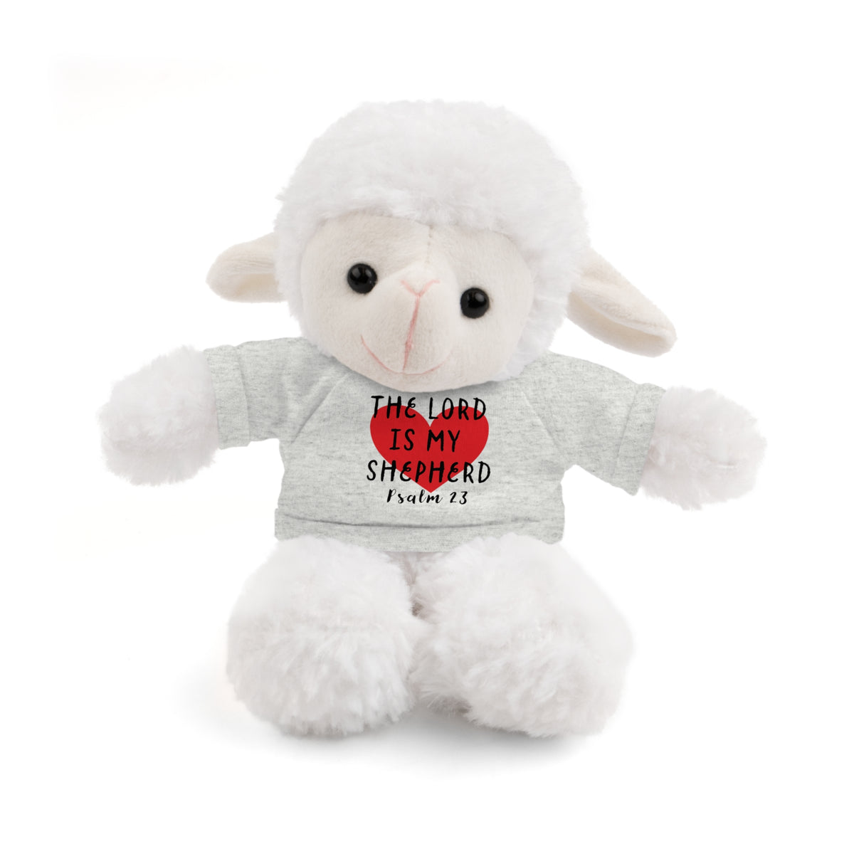 Christian Lamb Stuffed Animals with Bible Verse Tees | Psalm 23