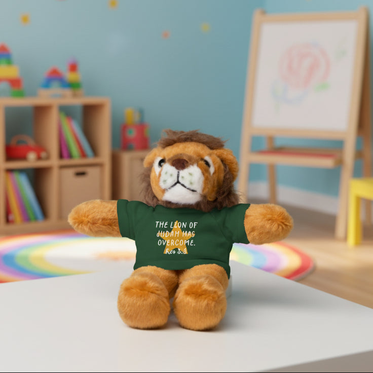 Christian Lion Stuffed Animals with Bible Verse Tees | Revelation 5:5
