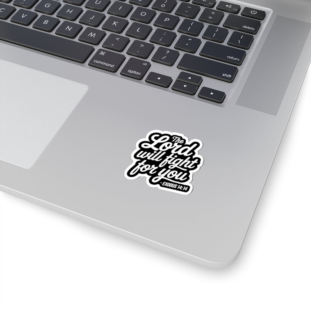 Exodus 14:14 Inspirational Kiss-Cut Stickers, Faith-Based Decal, Bible Verse Stickers, Motivational Laptop Stickers, Christian Gift Ideas