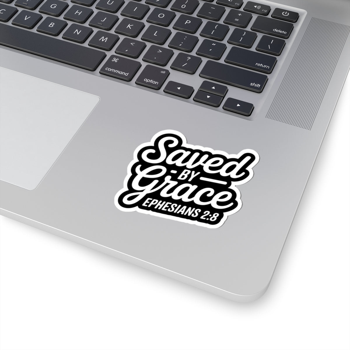 Ephesians 2:8 Inspirational Kiss-Cut Stickers, Faith-Based Decal, Bible Verse Stickers, Motivational Laptop Stickers, Christian Gift Ideas