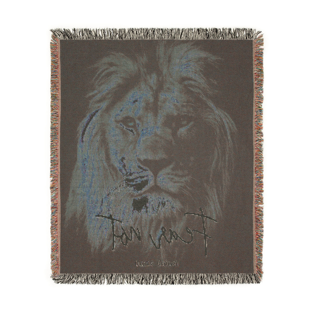 Lion Woven Blanket — "Fear Not" Inspirational Throw