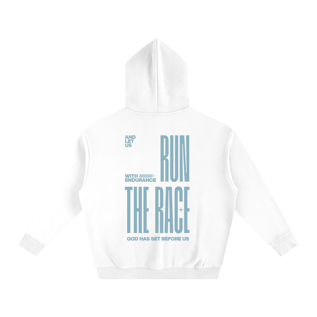 Hebrews 12:1 “Run With Endurance” Oversized Fleece Hoodie