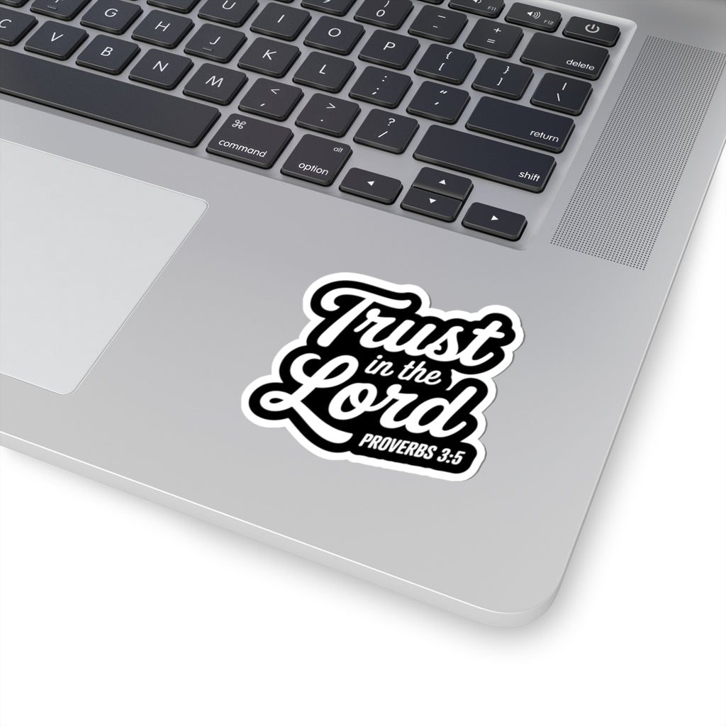 Proverbs 3:5 Inspirational Kiss-Cut Stickers, Faith-Based Decal, Bible Verse Stickers, Motivational Laptop Stickers, Christian Gift Ideas