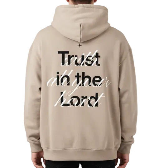 Proverbs 3:5 “Trust the Lord With All Your Heart” Oversized Fleece Hoodie