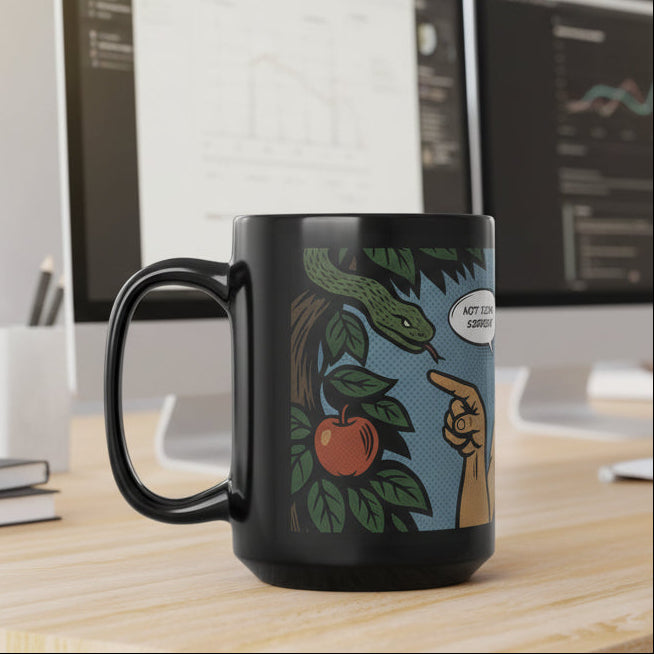 Ceramic Mug — Retro Comic 'Not Today, Serpent' Graphic 15oz