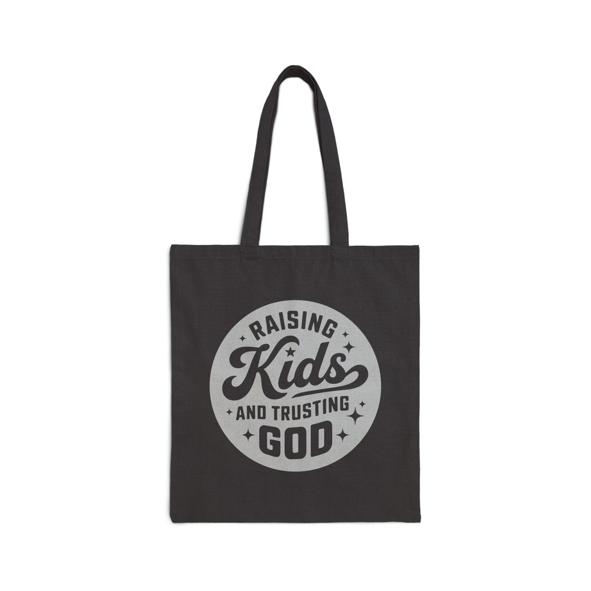 “Raising Kids and Trusting God” Cotton Canvas Tote Bag
