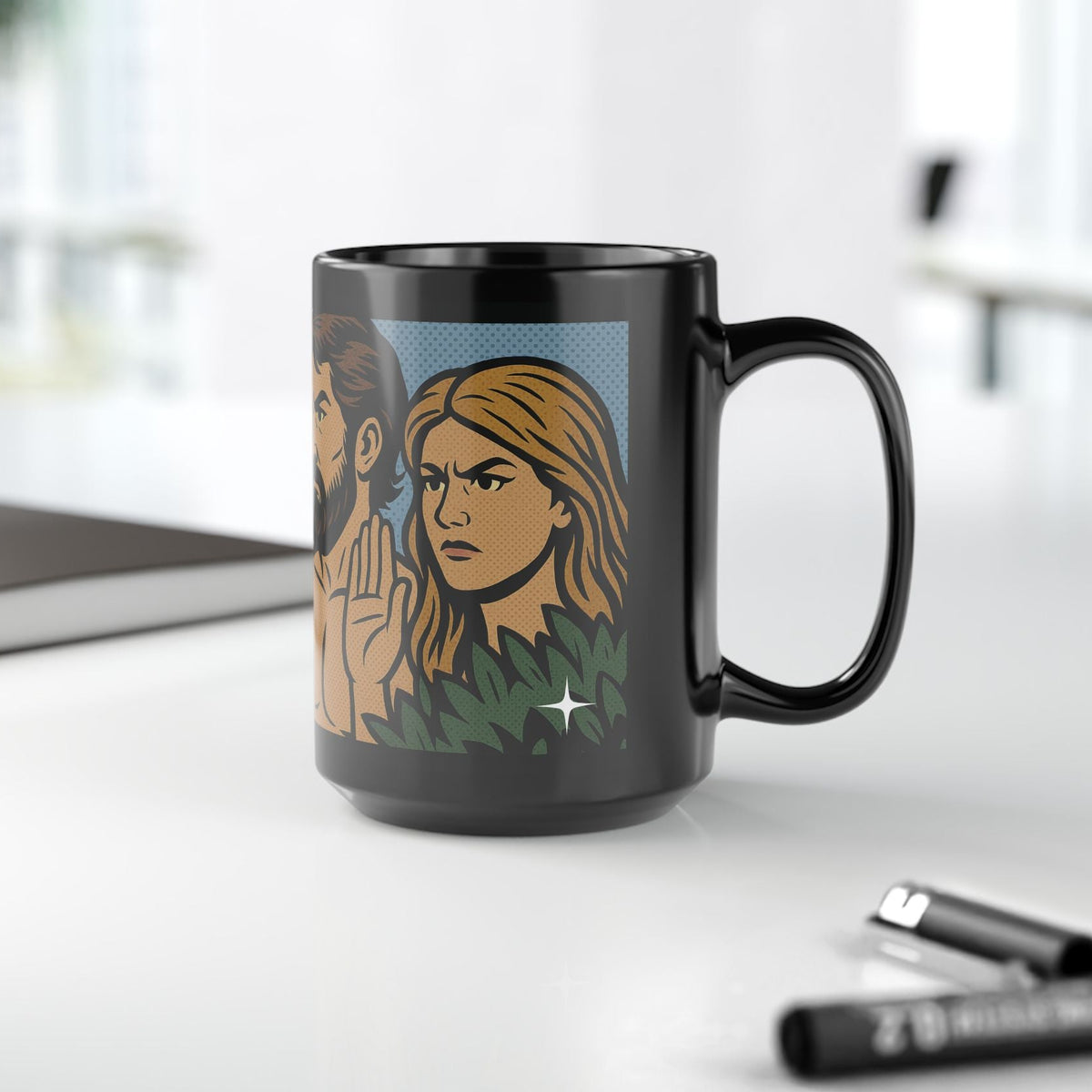 Ceramic Mug — Retro Comic 'Not Today, Serpent' Graphic 15oz