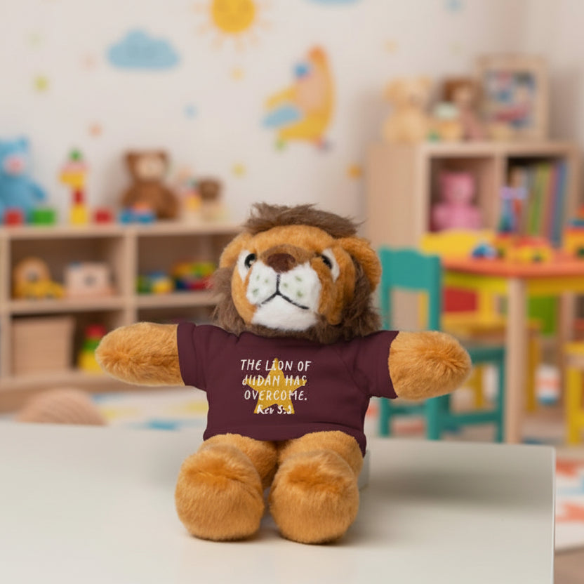 Christian Lion Stuffed Animals with Bible Verse Tees | Revelation 5:5