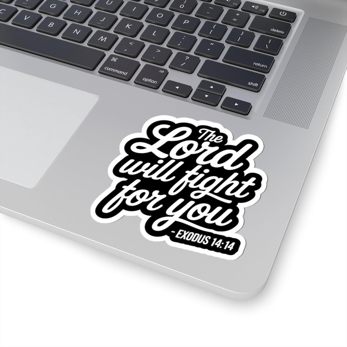 Exodus 14:14 Inspirational Kiss-Cut Stickers, Faith-Based Decal, Bible Verse Stickers, Motivational Laptop Stickers, Christian Gift Ideas