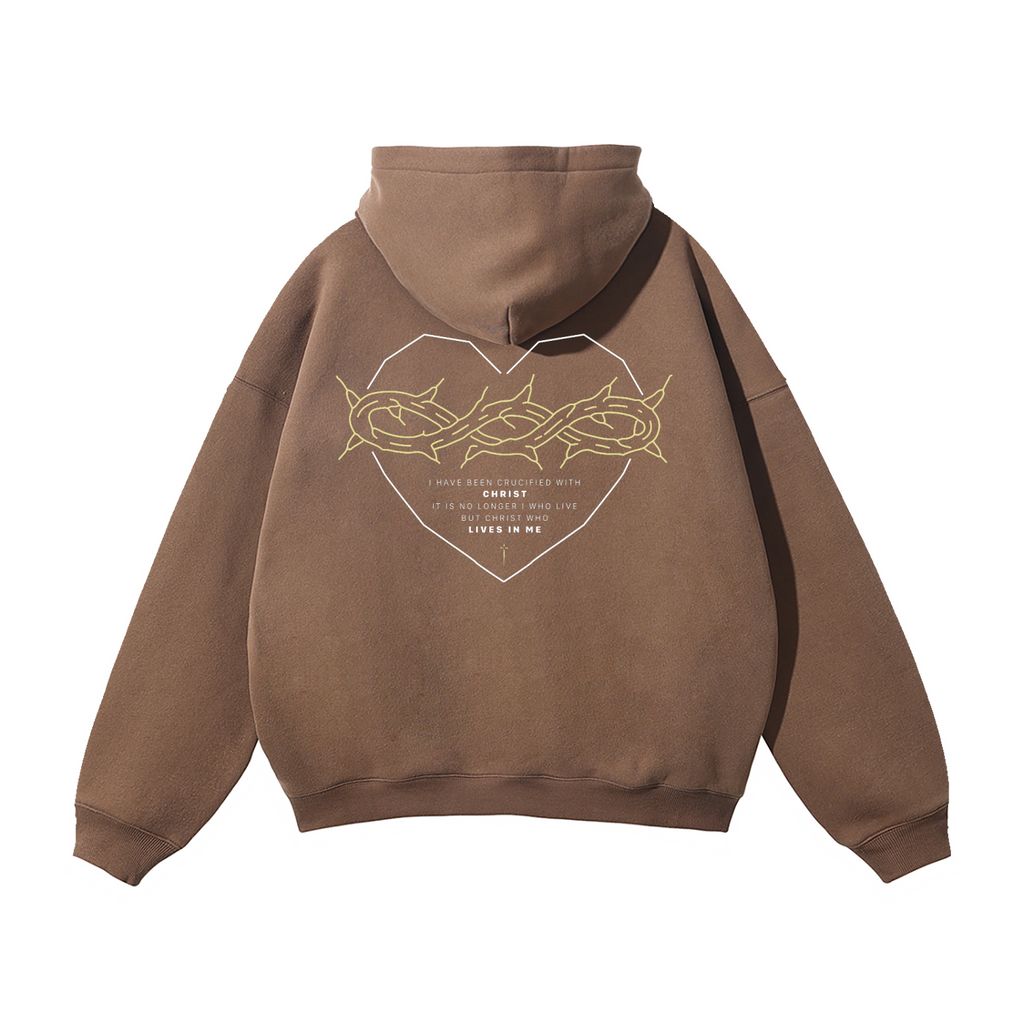 Galatians 2:20 “Crucified With Christ” Oversized Fleece Hoodie