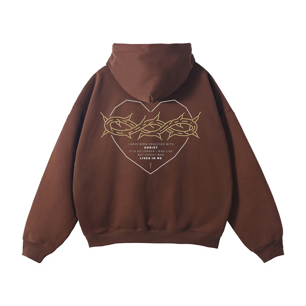 Galatians 2:20 “Crucified With Christ” Oversized Fleece Hoodie