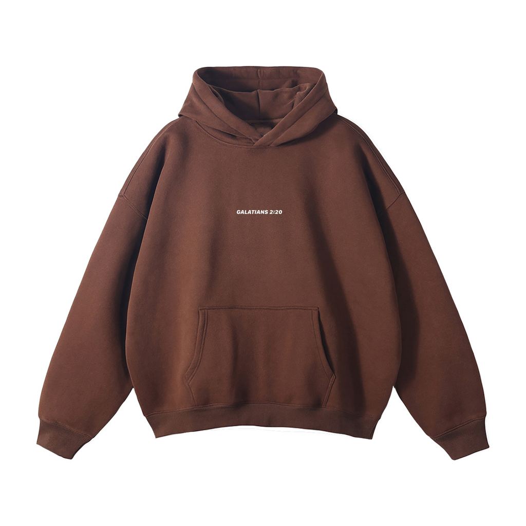 Galatians 2:20 “Crucified With Christ” Oversized Fleece Hoodie