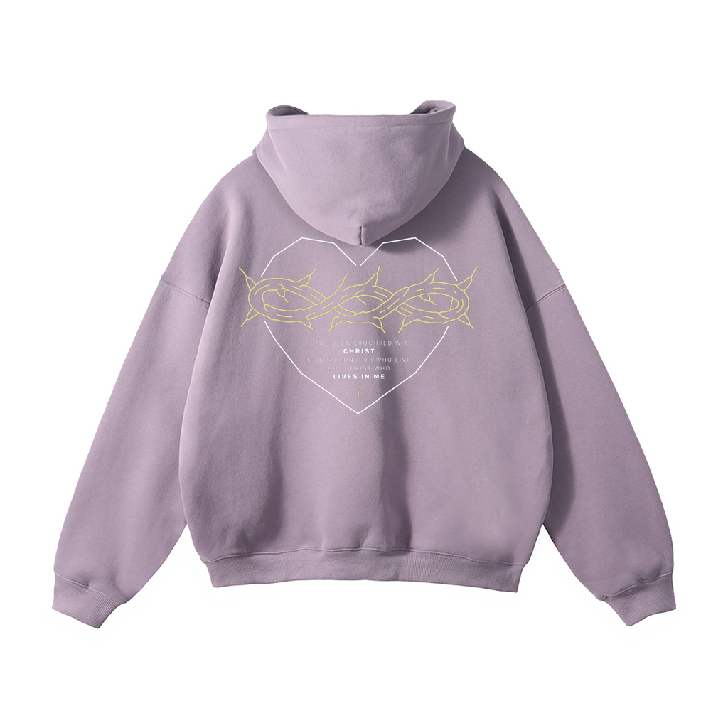 Galatians 2:20 “Crucified With Christ” Oversized Fleece Hoodie