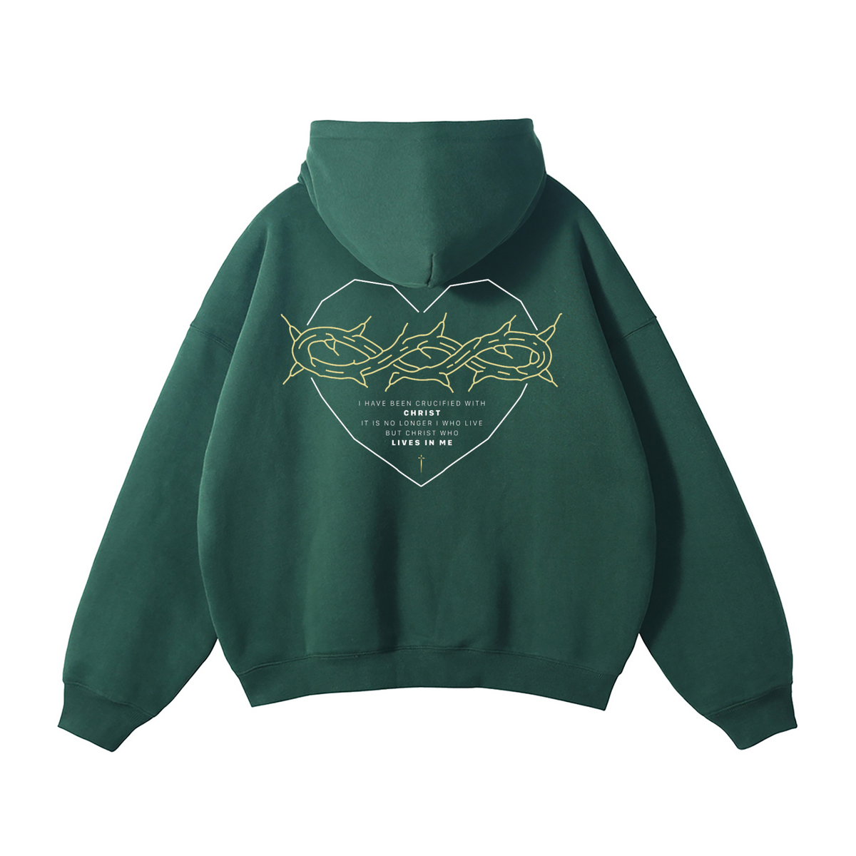 Galatians 2:20 “Crucified With Christ” Oversized Fleece Hoodie