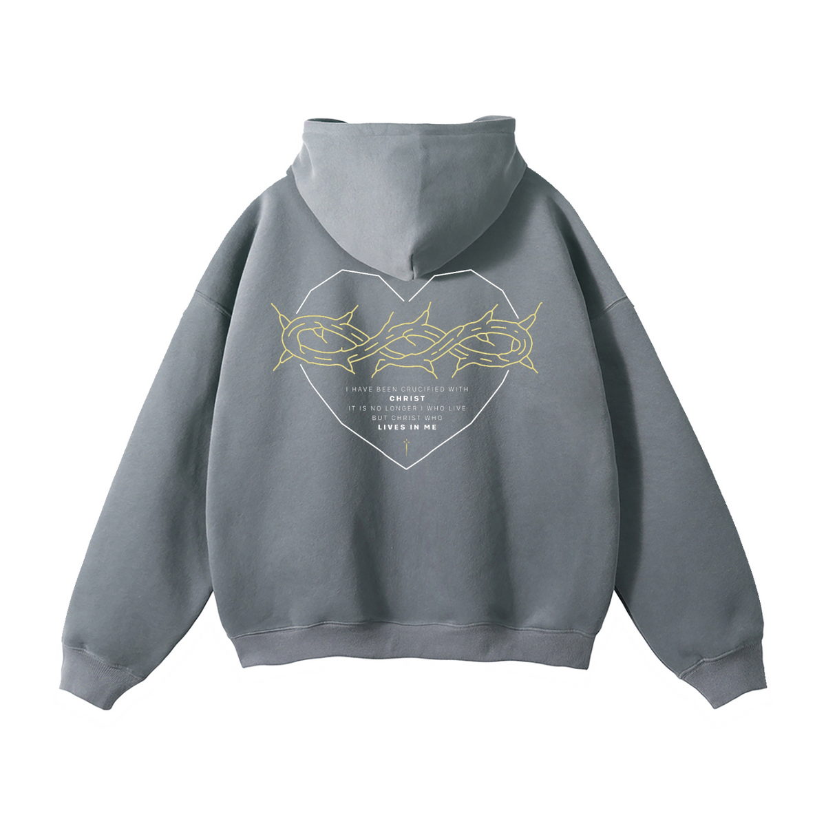 Galatians 2:20 “Crucified With Christ” Oversized Fleece Hoodie