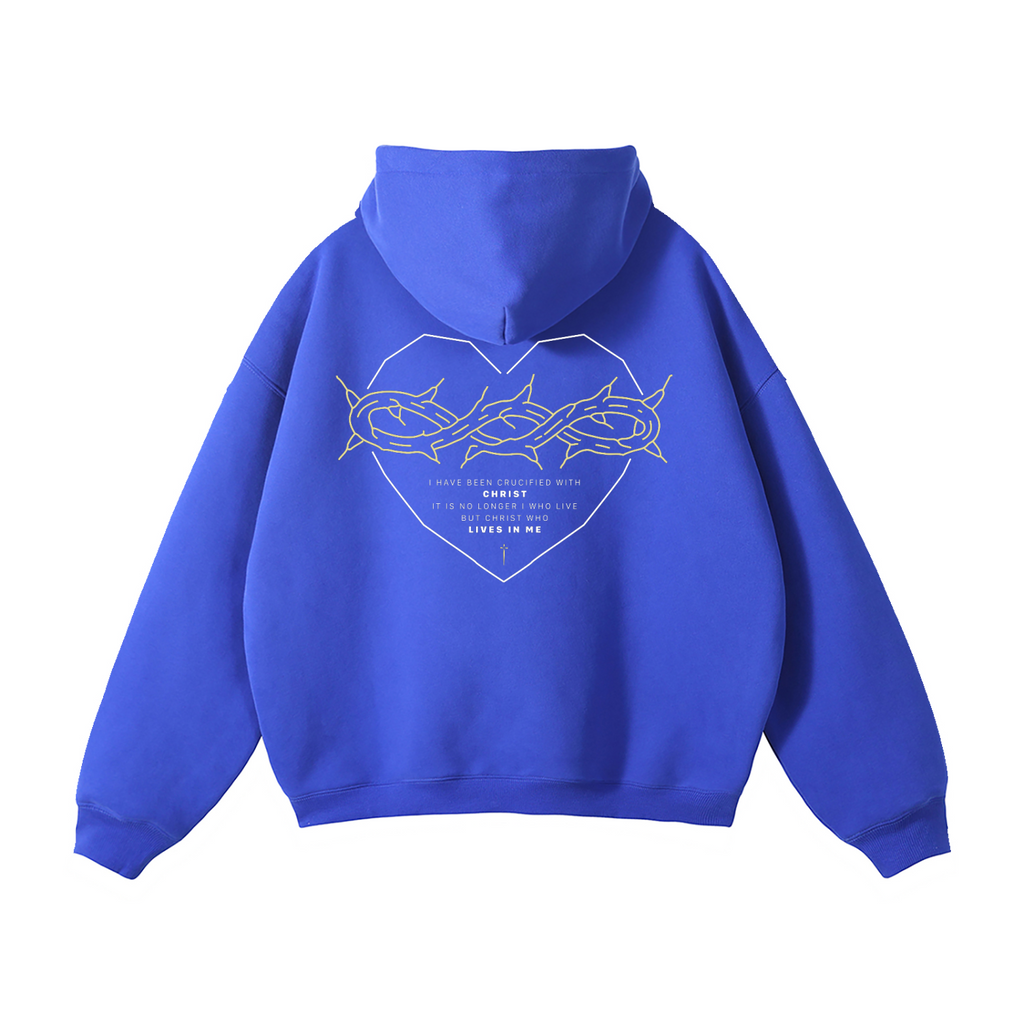 Galatians 2:20 “Crucified With Christ” Oversized Fleece Hoodie