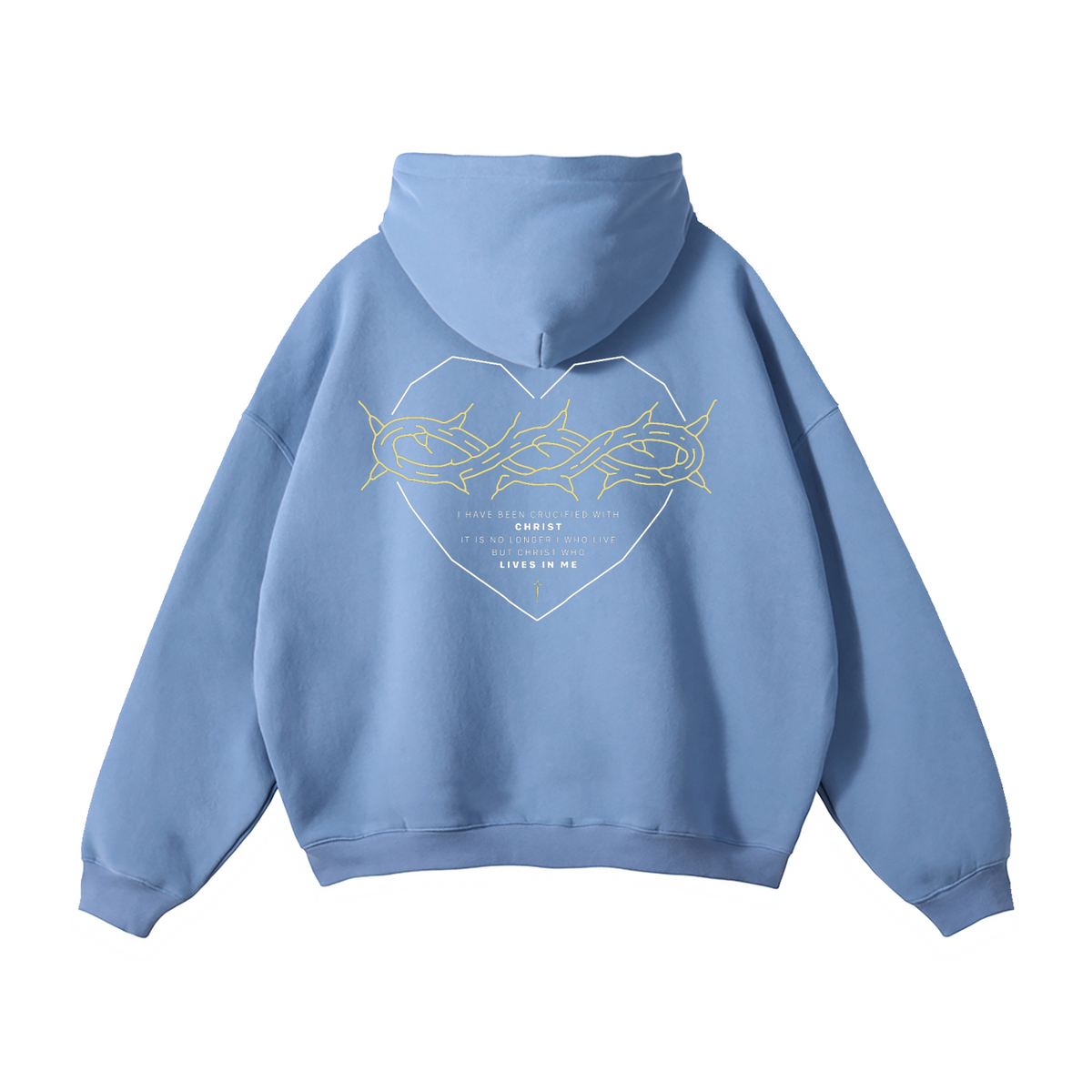Galatians 2:20 “Crucified With Christ” Oversized Fleece Hoodie