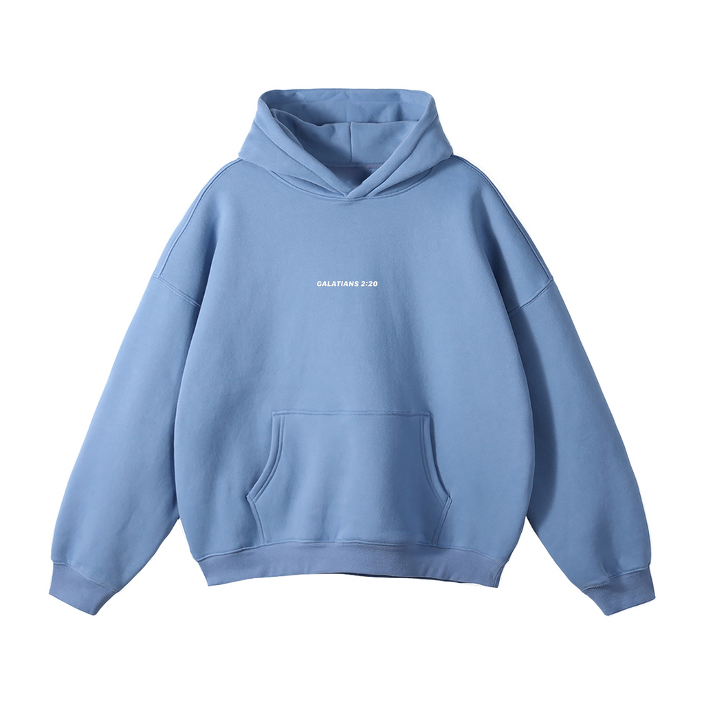 Galatians 2:20 “Crucified With Christ” Oversized Fleece Hoodie