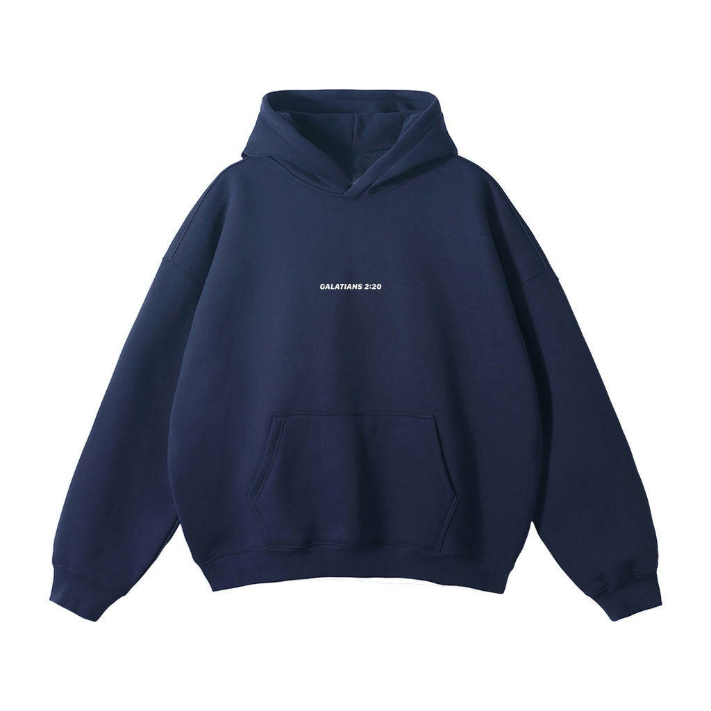 Galatians 2:20 “Crucified With Christ” Oversized Fleece Hoodie